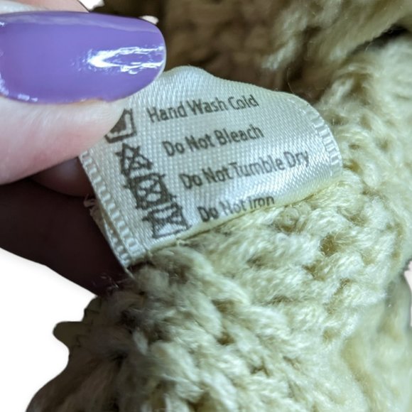 Life Is Beautiful Light Tan Knit Cardigan One Size Fits All - Picture 12 of 12